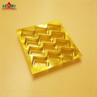 customize gold or silvery PET blister tray for food with FDA approval, in Shenzhen