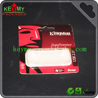 Heat Seal Blister Pack PVC Blister Packaging for usb flash drive