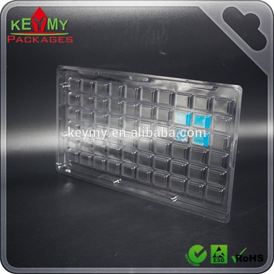 Custom Electronics 6*10 Components clear Packaging Tray, 6*10 cavities custom clear packaging tray for Electronics