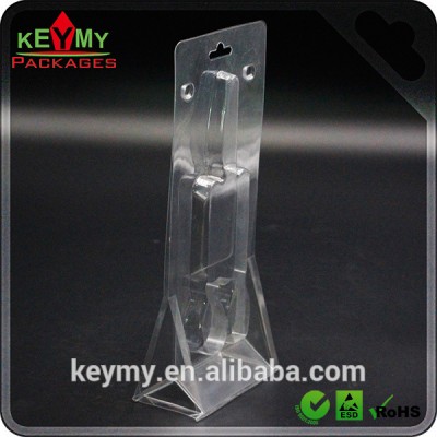 New design High quality clear PVC/PET virgin raw material tri-fold clamshell blister packaging,Tri-fold blister pack