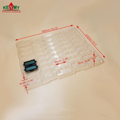 antistatic ready made PET blister tray for electronic products in Shenzhen, ready to ship with standardard size